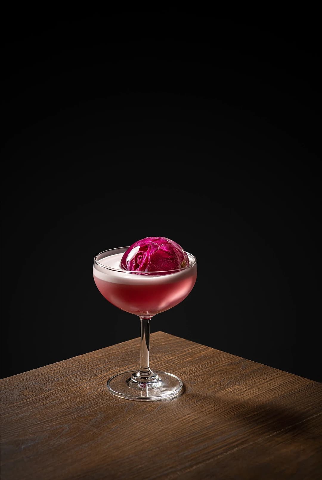 Flower infused ice sphere